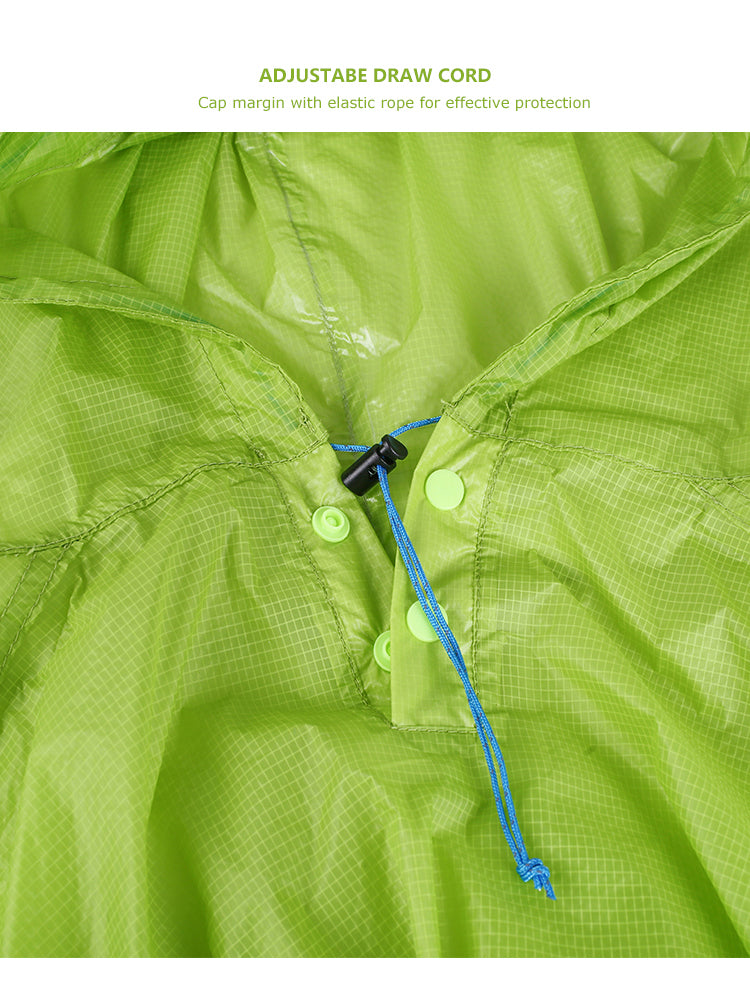 Outdoor Lightweight Silicone Raincoat - Blue Force Sports