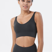 Women's V-Neck Basic Sports Bra - Blue Force Sports