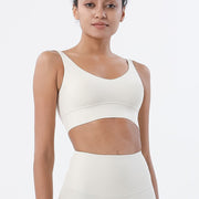 Women's V-Neck Basic Sports Bra - Blue Force Sports