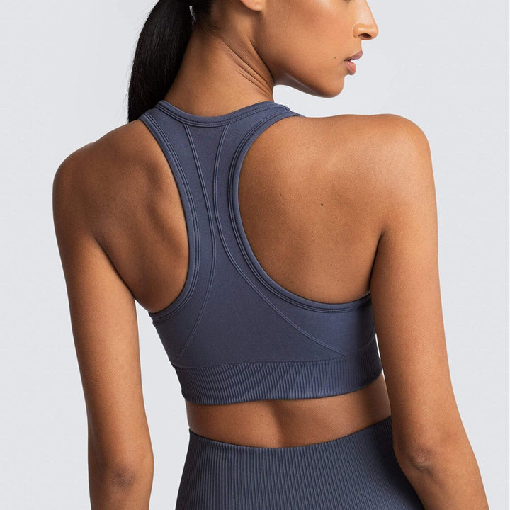 Women's Solid Color Yoga Bra - Blue Force Sports