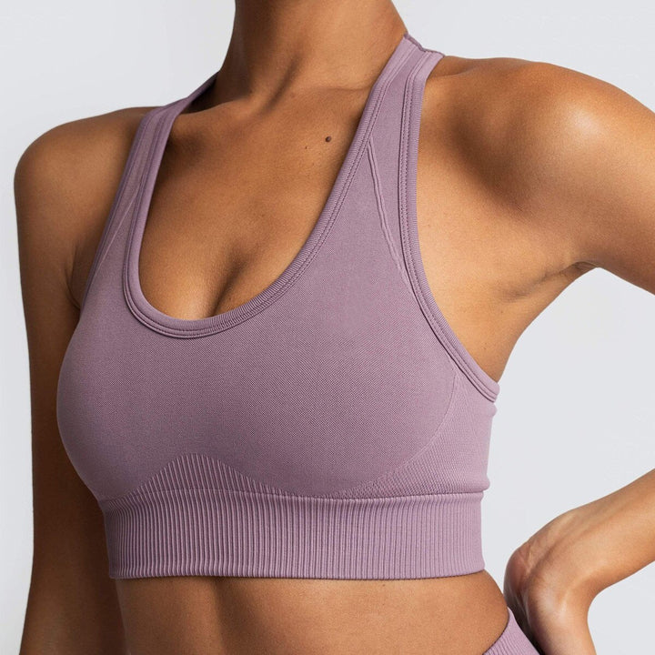 Women's Solid Color Yoga Bra - Blue Force Sports