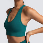 Women's Solid Color Yoga Bra - Blue Force Sports