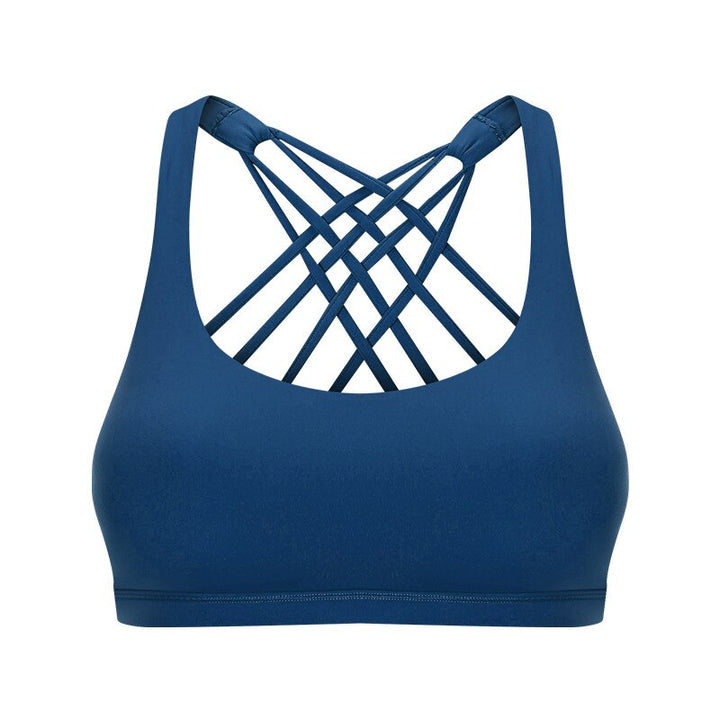 Women's Web Back Sports Bra - Blue Force Sports