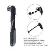 Bicycle Compact Plastic Pump - Blue Force Sports