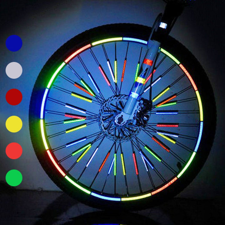 Reflective Winding for Bicycle Wheel 12 pcs Set - Blue Force Sports