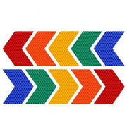 Reflective Bicycle Arrow Stickers 10 pcs Set - Blue Force Sports