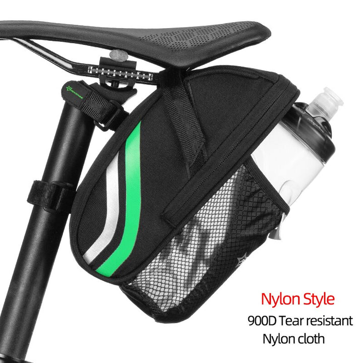 Black Nylon Bicycle Saddle Bag - Blue Force Sports