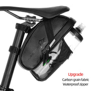 Black Nylon Bicycle Saddle Bag - Blue Force Sports
