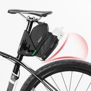 Black Nylon Bicycle Saddle Bag - Blue Force Sports