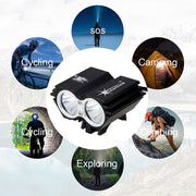 7000 Lumens Bike Front Handlebar LED Light - Blue Force Sports