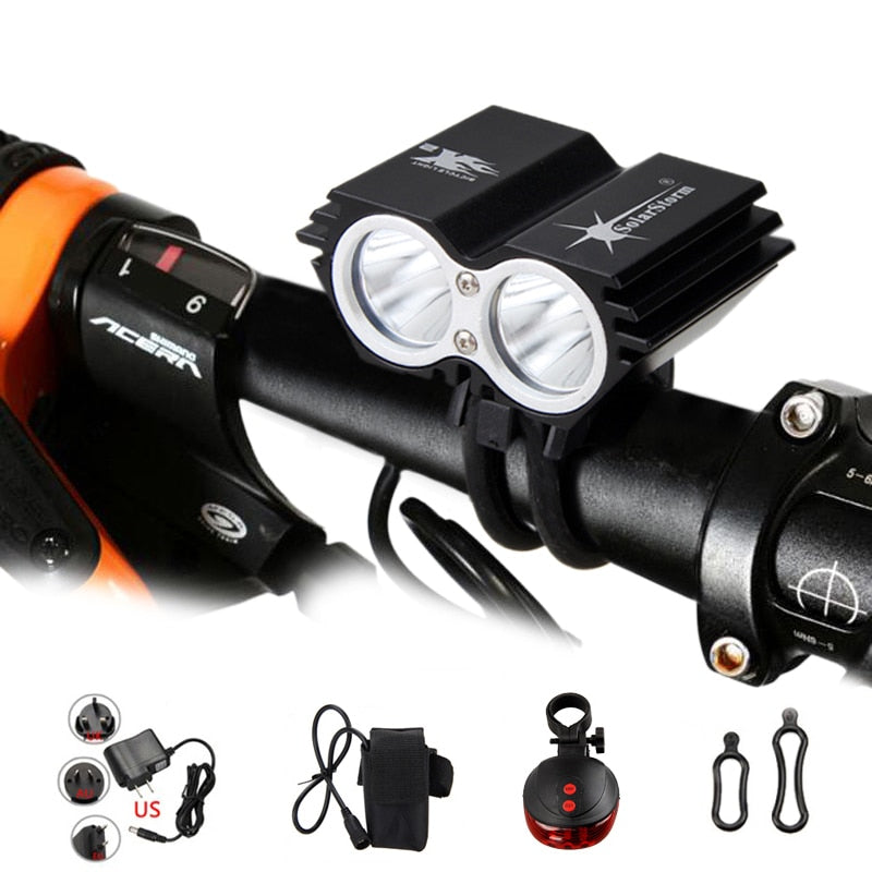 7000 Lumens Bike Front Handlebar LED Light - Blue Force Sports