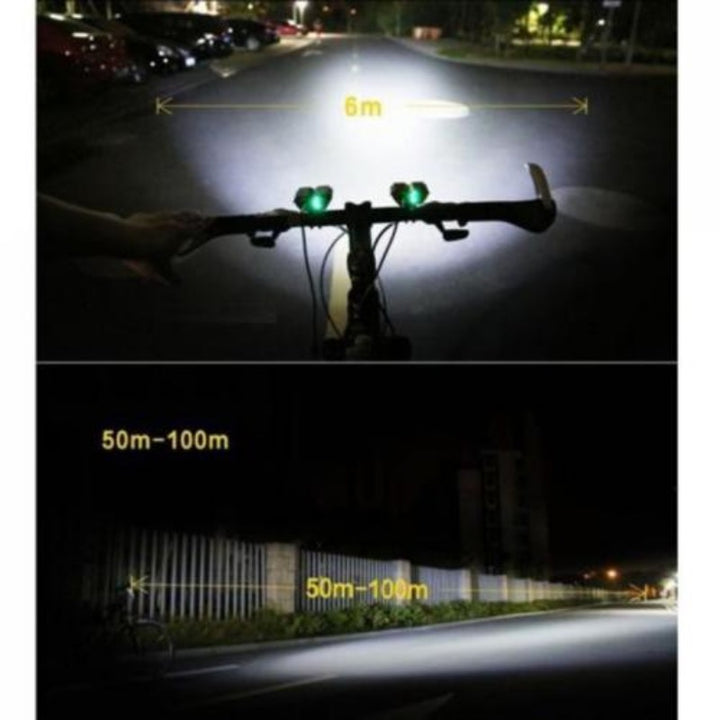7000 Lumens Bike Front Handlebar LED Light - Blue Force Sports