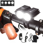 7000 Lumens Bike Front Handlebar LED Light - Blue Force Sports
