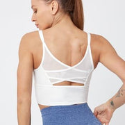 Women's Sheer Detail High Impact Gym Bra - Blue Force Sports