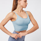 Women's Sheer Detail High Impact Gym Bra - Blue Force Sports