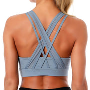 Women's X-Back Quick Dry Sports Bra - Blue Force Sports