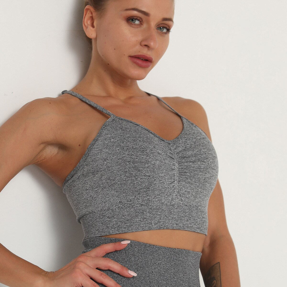 Women's Scrunch Yoga Bra - Blue Force Sports