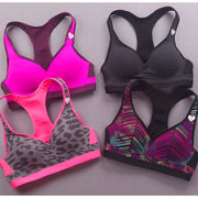 Cute Comfortable Push-Up Quick-Drying Fitness Bra - Blue Force Sports