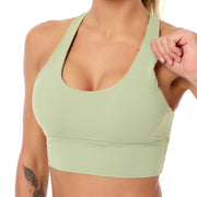 Women's Strappy Back Quick Dry Fitness Bra - Blue Force Sports