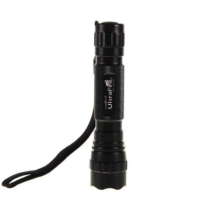 Black Metal Flashlight with Red Lighting - Blue Force Sports