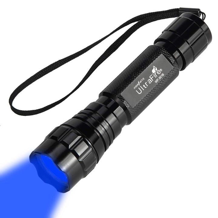 Black Metal Flashlight with Red Lighting - Blue Force Sports