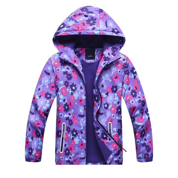 Fashion Waterproof Sports Hooded Kid's Windbreaker - Blue Force Sports