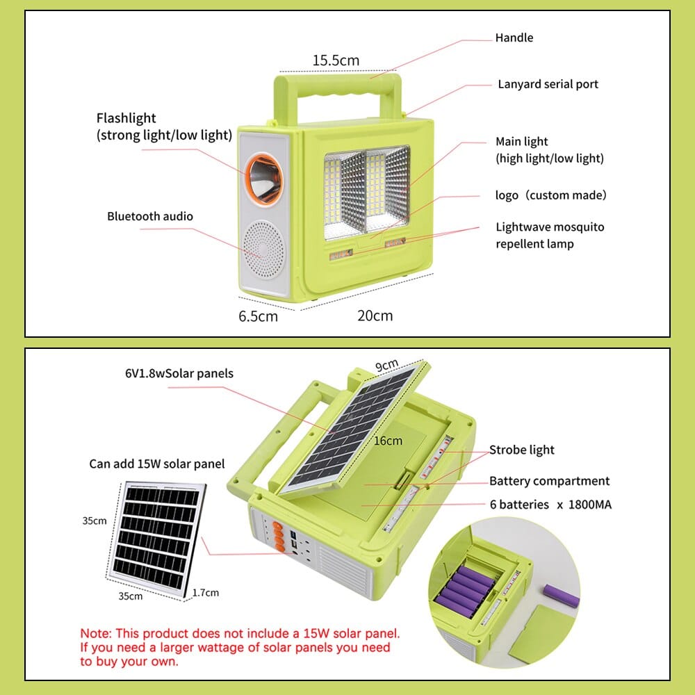 150W LED Solar Energy Light - Blue Force Sports