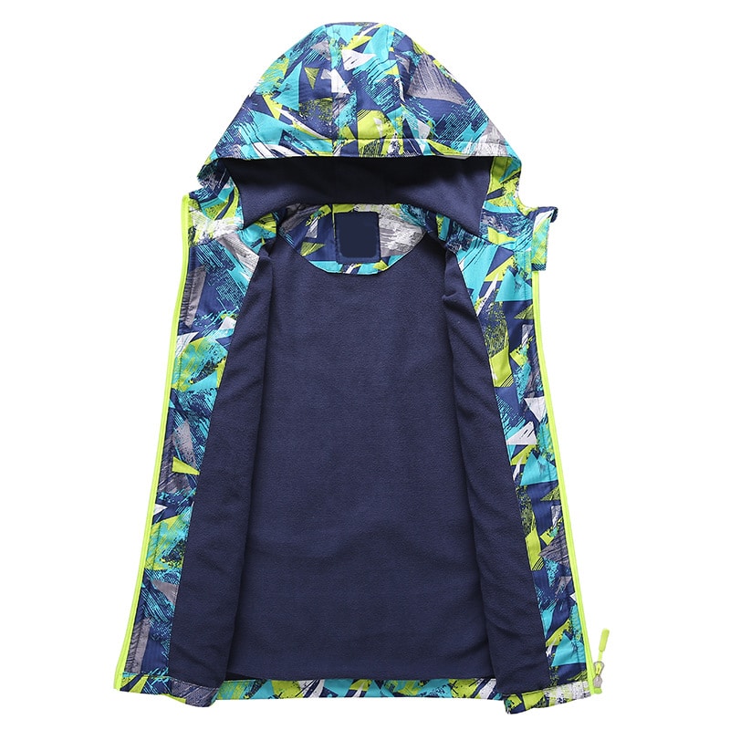 Cute Breathable Waterproof Hooded Sports Boy's Windbreaker - Blue Force Sports