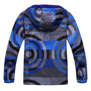 Cute Breathable Waterproof Hooded Sports Boy's Windbreaker - Blue Force Sports