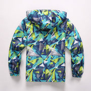 Cute Breathable Waterproof Hooded Sports Boy's Windbreaker - Blue Force Sports