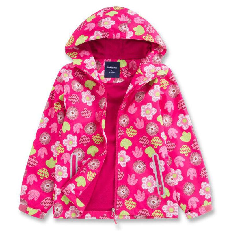 Cute Breathable Waterproof Hooded Sports Boy's Windbreaker - Blue Force Sports