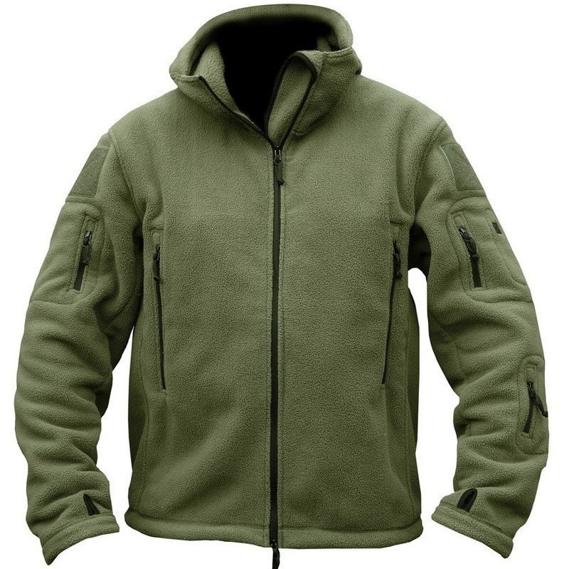 Comfortable Warm Windproof Fleece Men's Camping Jacket - Blue Force Sports