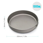 Ultralight Titanium Camping Frying Pan - Blue Force Sports