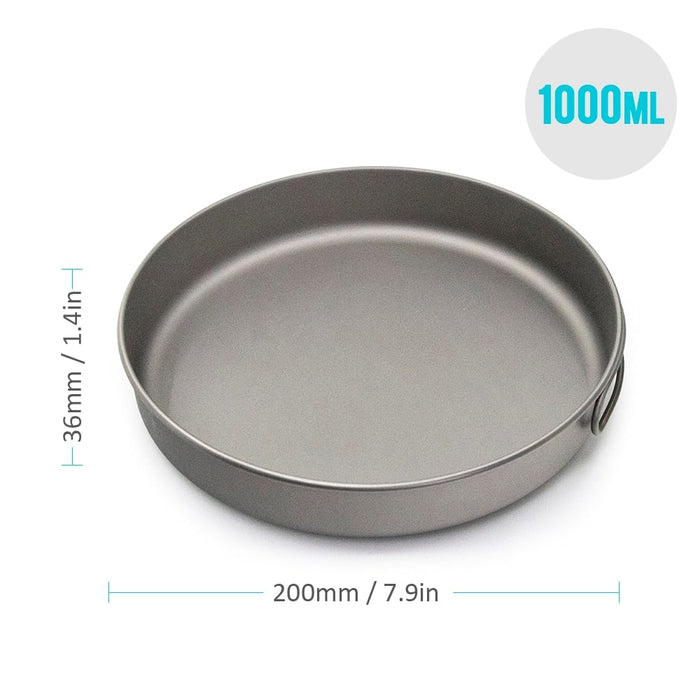 Ultralight Titanium Camping Frying Pan - Blue Force Sports