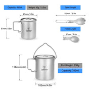 Titanium Camping Cup 3 Pcs Set - Blue Force Sports