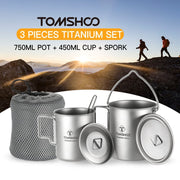 Titanium Camping Cup 3 Pcs Set - Blue Force Sports