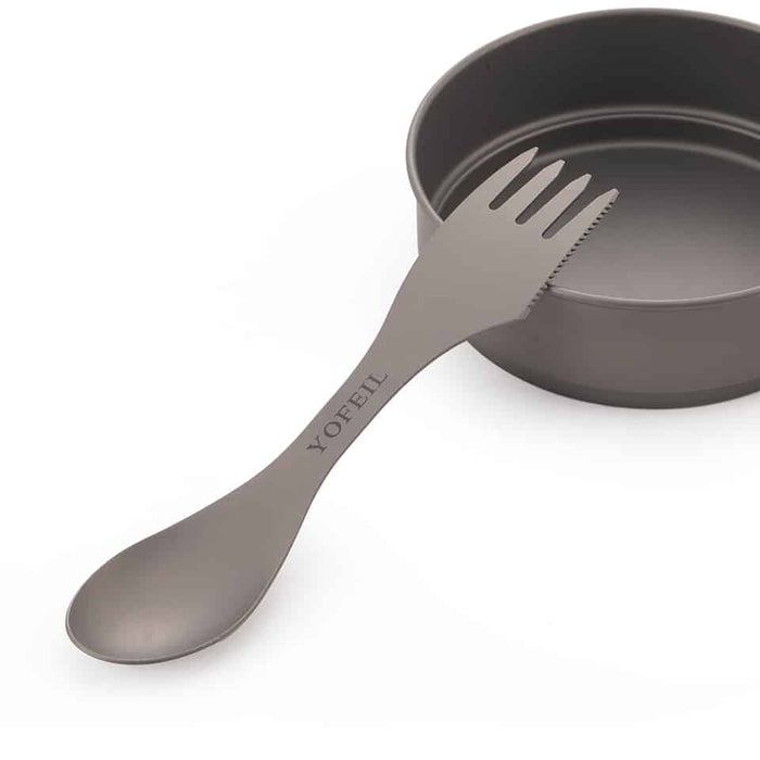 2 in 1 Titanium Spoon and Fork - Blue Force Sports