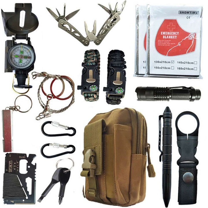16 in 1 Outdoor Survival Kit - Blue Force Sports