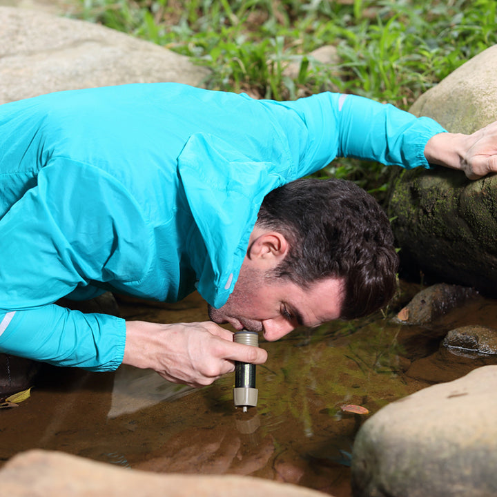 Portable Easy-to-Use Compact Plastic Camping Water Filter - Blue Force Sports