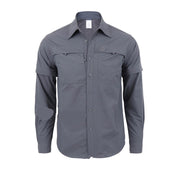 Comfortable Quick-Drying Breathable Cotton Men's Hiking Shirt - Blue Force Sports