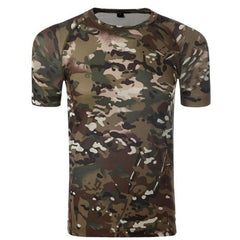 Cute Summer Quick-Drying Breathable Camouflage Men's T-Shirt - Blue Force Sports