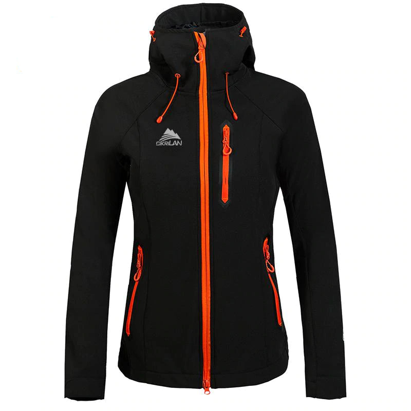 Softshell Fleece Waterproof Woman's Windbreaker - Blue Force Sports