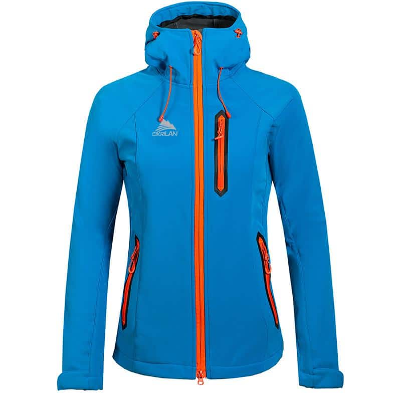 Softshell Fleece Waterproof Woman's Windbreaker - Blue Force Sports