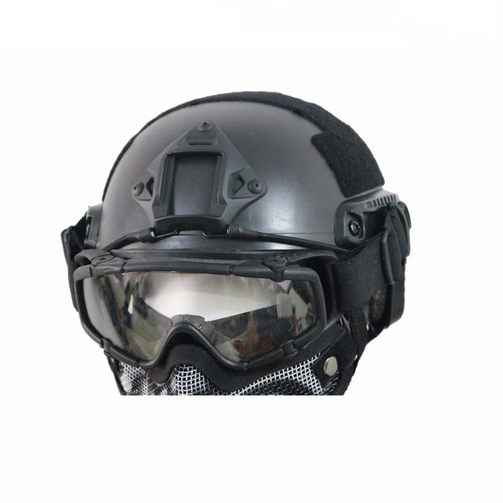 High Quality Multipurpose Anti-Fog Plastic Tactical Helmet - Blue Force Sports