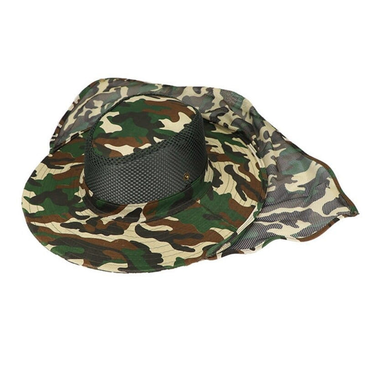 Camouflage Fishing Cap with Neck Protection - Blue Force Sports