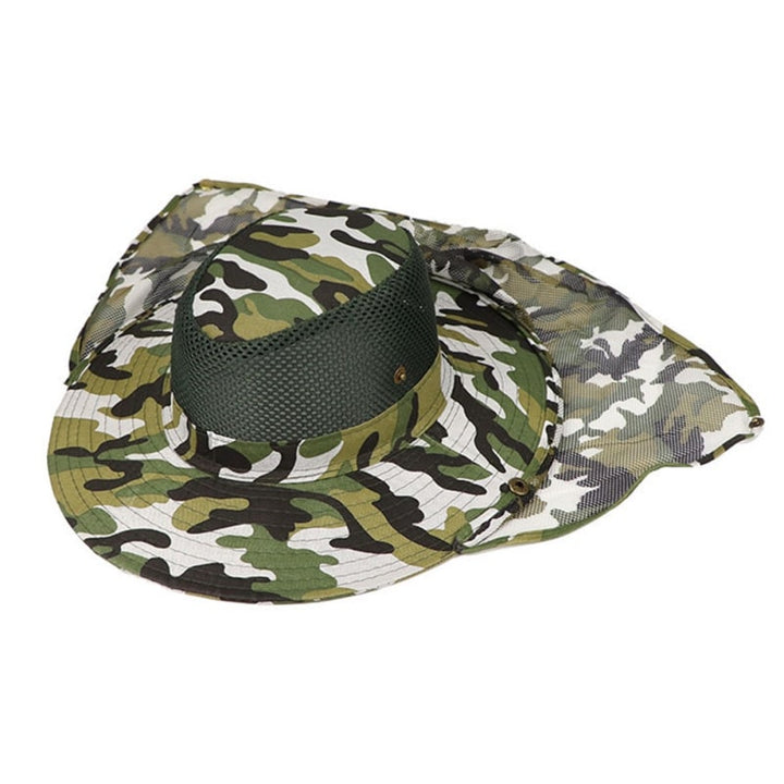 Camouflage Fishing Cap with Neck Protection - Blue Force Sports