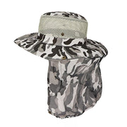 Camouflage Fishing Cap with Neck Protection - Blue Force Sports