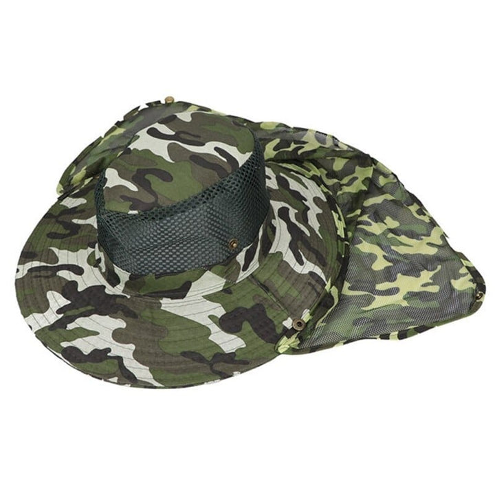 Camouflage Fishing Cap with Neck Protection - Blue Force Sports