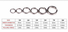 Fishing Split Rings for Hard Bait - Blue Force Sports