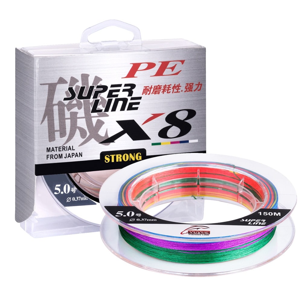 Colorful 8-Strand Braided Fishing Line